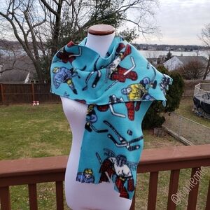 3 for $15! | Hockey Blue Fleece Scarf | for fan or player | One Size Fits All